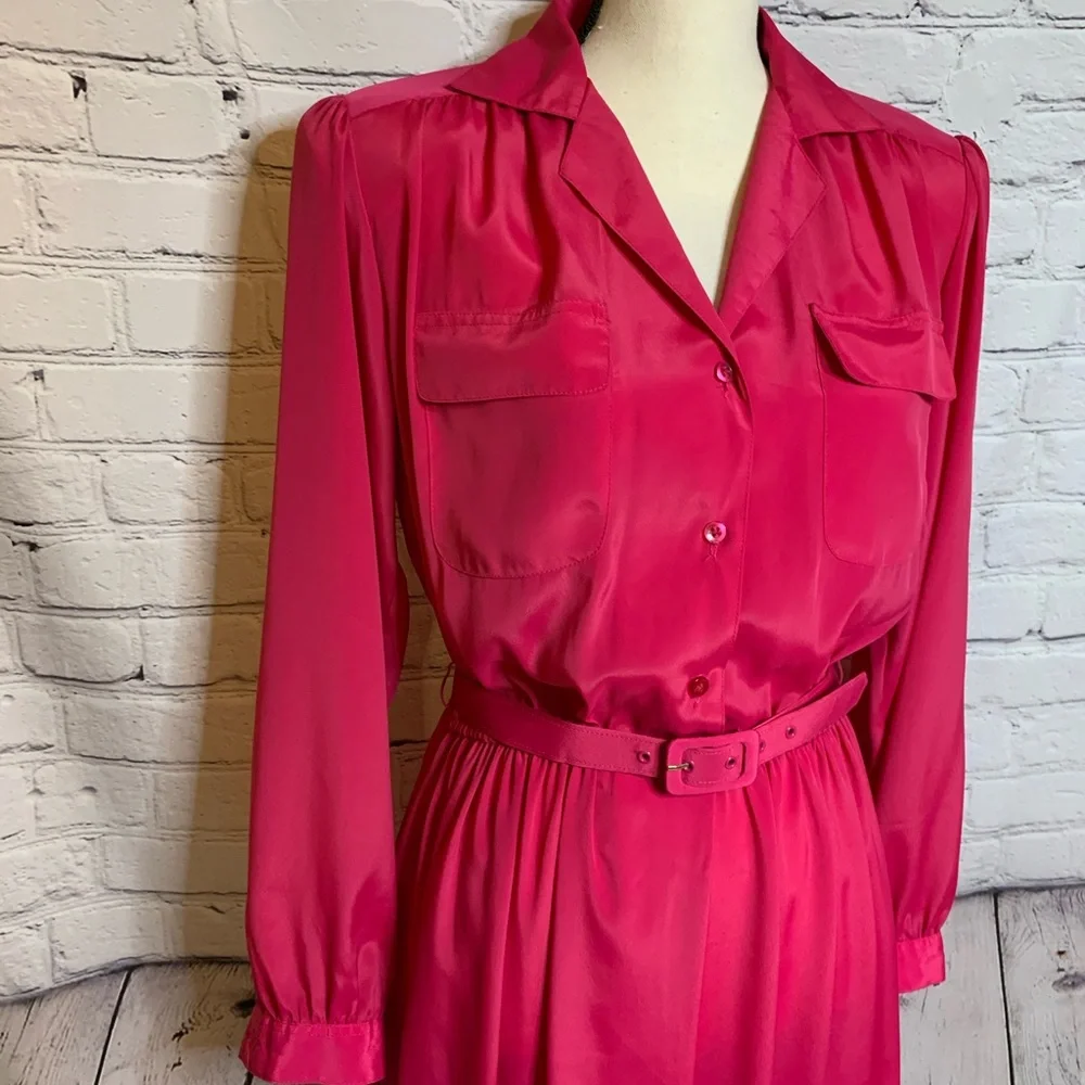 Andrea Gayle || vintage hot pink dress - Picture 2 of 5